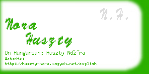 nora huszty business card